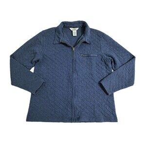 LL Bean Quilted Zip Jacket Womens Small Cotton Lightweight Coat